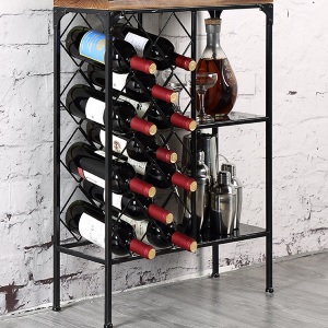 Металлический стеллаж для хранения бутылок с вином