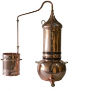 Аламбик CopperCrafts с колонной 30 литров, с термометром, два резьбовых соединения