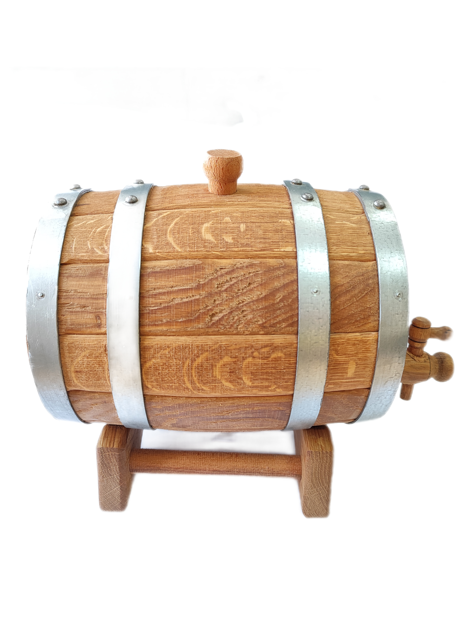 Бочка дубовая Стандарт 3 литра, на подставке, с краном фото в интернет-магазине BioMir