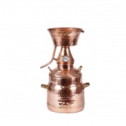Алькитара CopperCrafts "Премиум" 5 л. трехкамерная, паяная с термометром