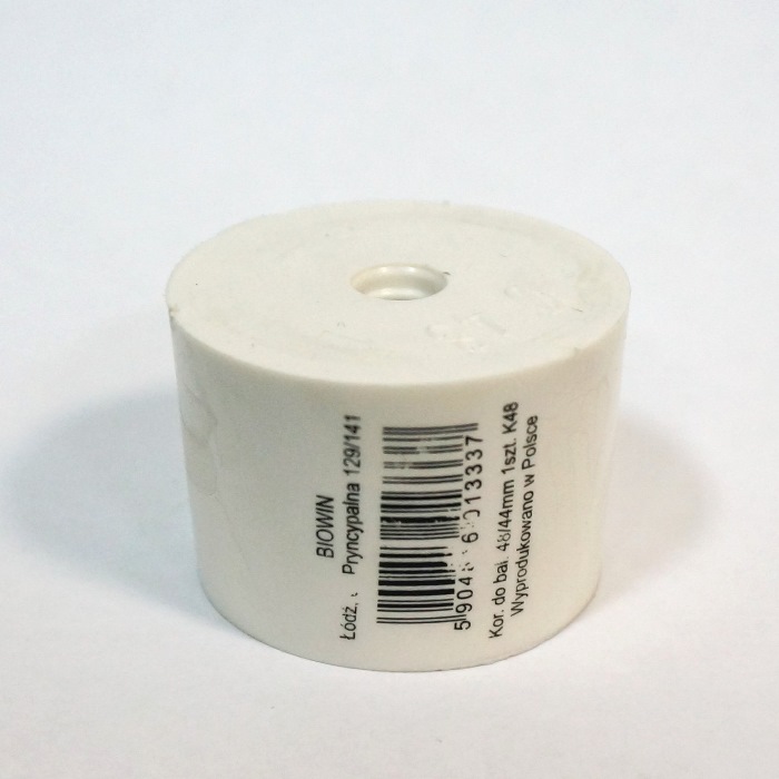 Пробка резиновая диаметр 48 мм белая для отечественной бутыли 20 литров + гидрозатвор