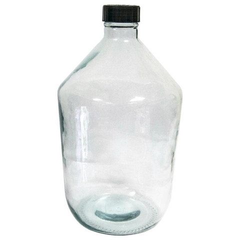 Бутыль стеклянная "Казак", прозрачная, 20 литров