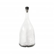 Бутыль стеклянная 1 л, с полимерной пробкой, прозрачная, для вина