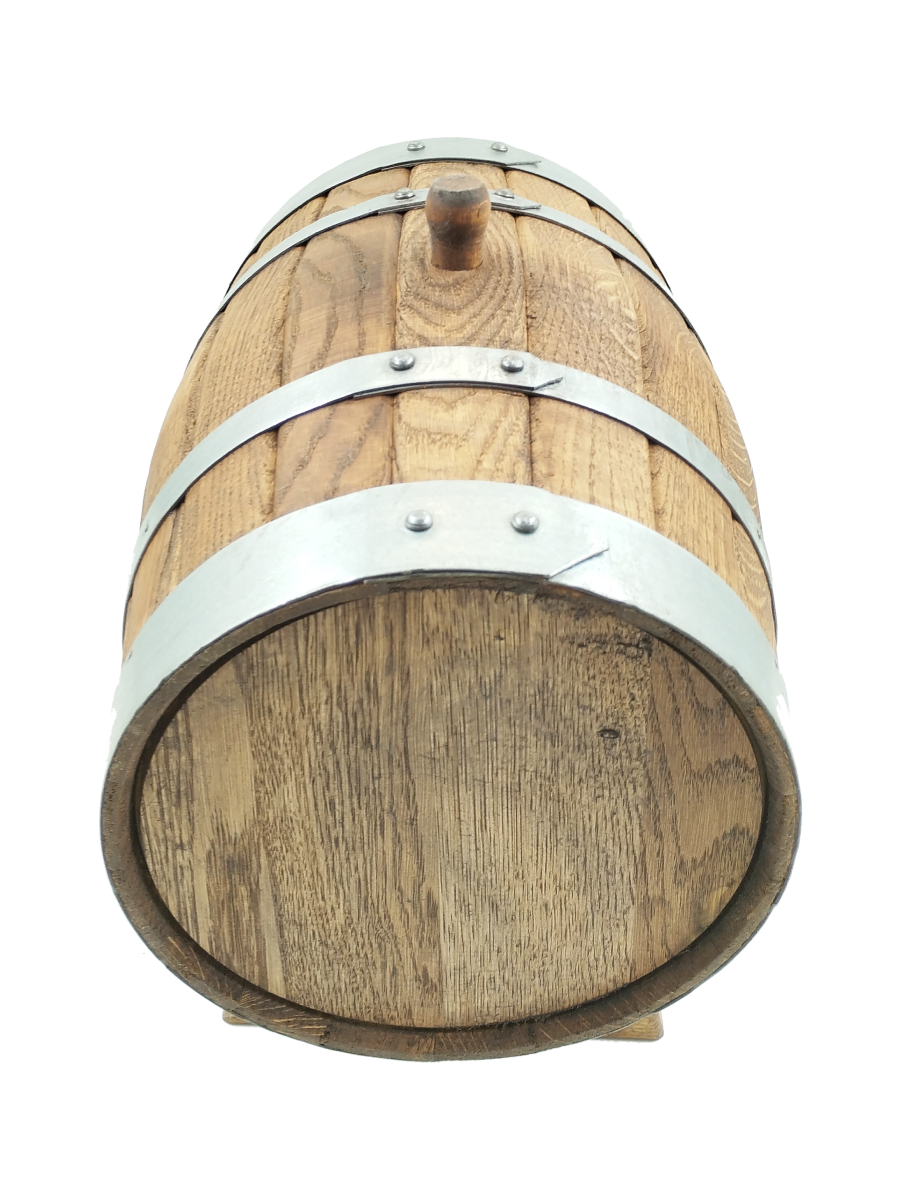 Бочка дубовая "Старенная" 10 литров, на подставке, с краном фото в интернет-магазине BioMir