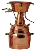 Алькитара CopperCrafts "Премиум" 10 л. трехкамерная, паяная, с термометром