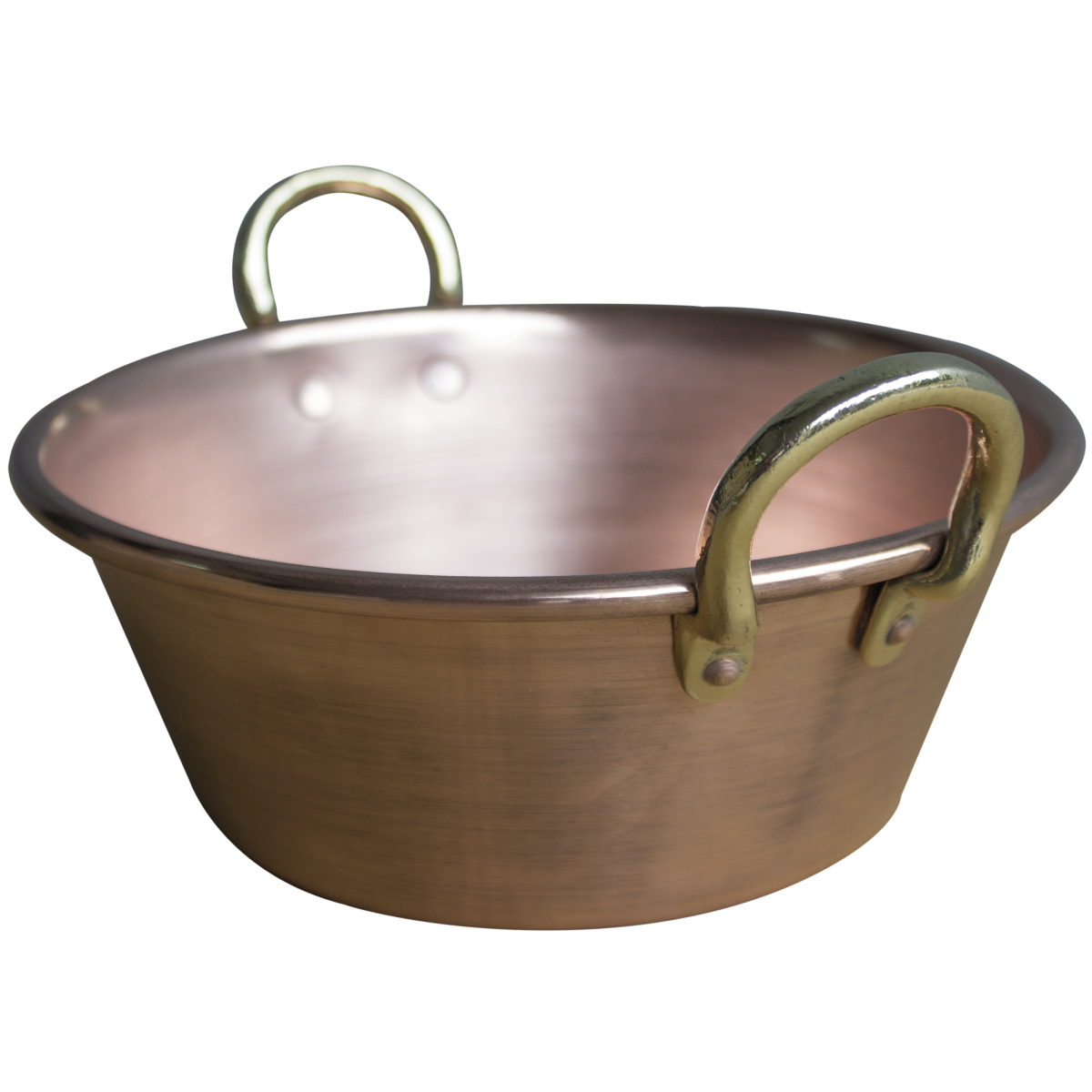 Медный круглый таз, 40 см, 2 ручки, 1439 купить в интернет магазине БиоМир