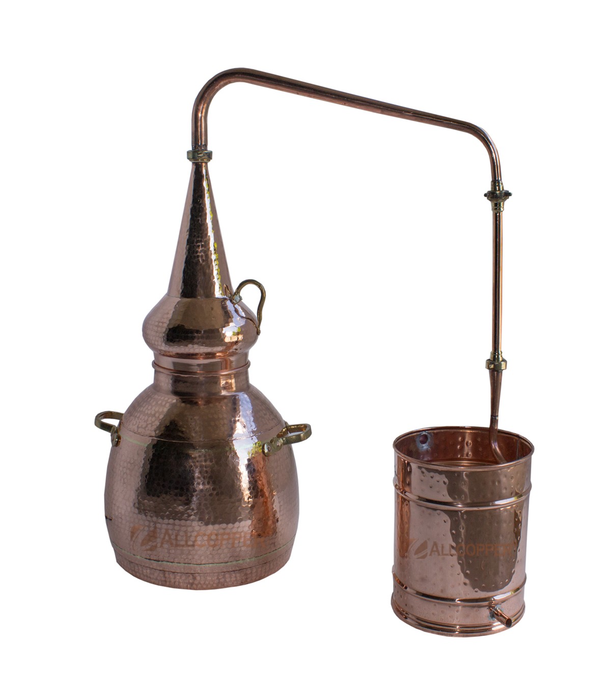 Аламбик CopperCrafts вискарный 15 литров, с термометром, два резьбовых соединения
