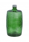 Бутыль стеклянная 20 л, тёмная, зелёная, для вина