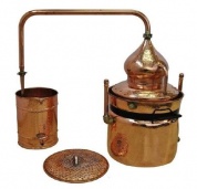Аламбик CopperCrafts на водяной бане 50 литров с термометром, ситом, линзой (уценка)