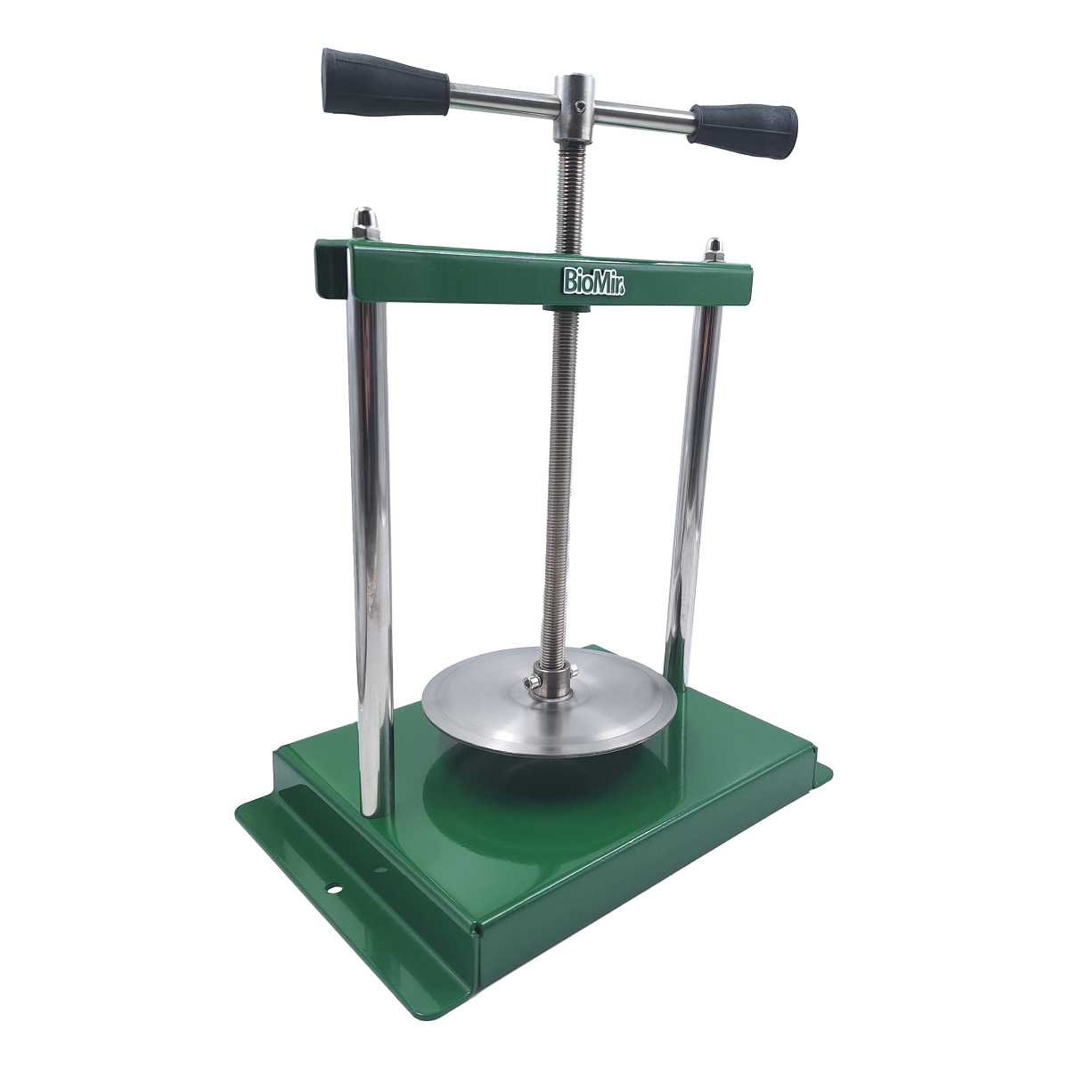 Пресс для вина BIOMIR Зеленый 5 л. винтовой с кожухом купить в интернет магазине БиоМир